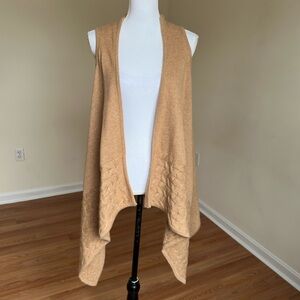Lord & Taylor Women’s Cashmere / Wool Sleeveless Open-Front Cardigan Vest Size M